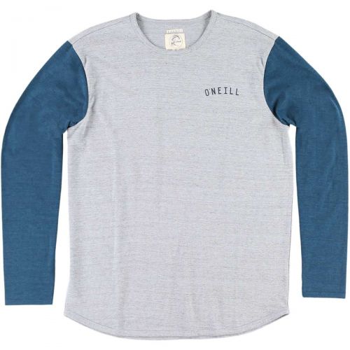 O'Neill Lunada Bay Men's Long-Sleeve Shirts, color: Grey | Light Blue, category/department: men-tees-shortsleeve