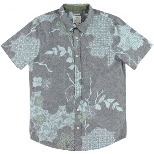 O'Neill Nomad Men's Button Up Short-Sleeve Shirts, color: Fog | Ink, category/department: men-buttonfronts