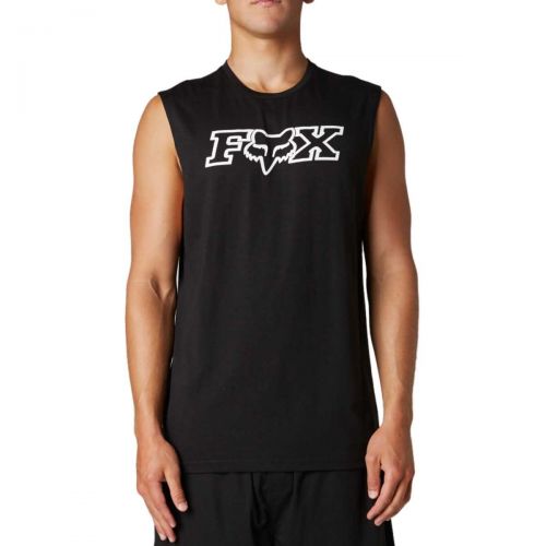 Fox Racing Step Up FX Men's Tank Shirts, color: Black | White, category/department: men-tanks