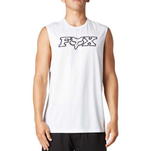 Fox Racing Step Up FX Men's Tank Shirts, color: Black | White, category/department: men-tanks