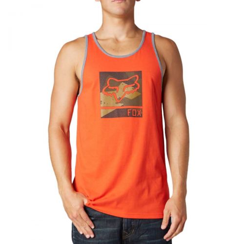 Fox Racing Grisler Men's Tank Shirts, color: Heather Blood Orange | Vintage White | Vintage Heather Graphite, category/department: men-tanks