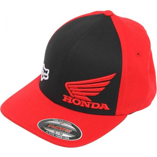 Fox Racing Honda Standard Men's Flexfit Hat/Cap, color: Red | Black, category/department: men-hats