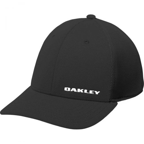 Oakley Silicon Bark Trucker 4.0 Men's Flexfit Hats, color: Black | Stone Gray | Aurora Blue, category/department: men-hats