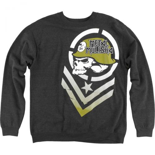 Metal Mulisha Bland Crew Men's Sweater Sweatshirts, color: Black | Charcoal Heather, category/department: men-sweaters