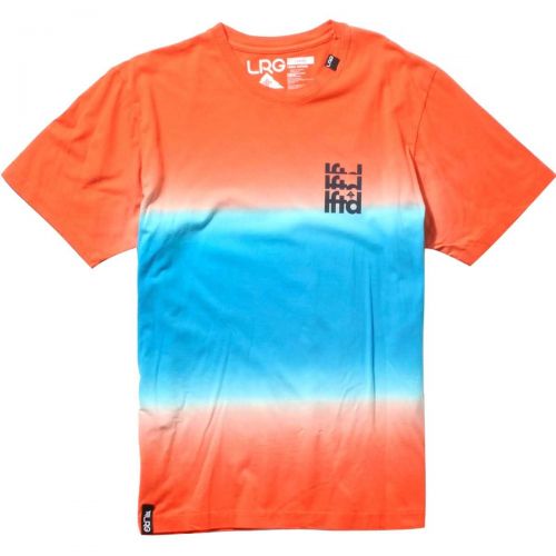 LRG L Dip Dye Men's Short-Sleeve Shirts, color: Black | Construction Orange, category/department: men-tees-shortsleeve