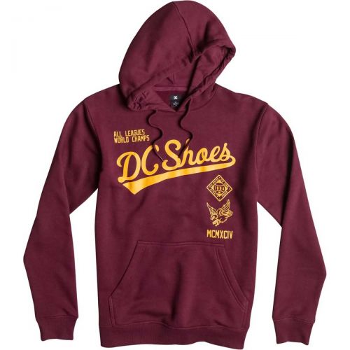 DC Pitcher Men's Fleece Hoody Pullover Sweatshirts, color: Heather Charcoal | Port Royale, category/department: men-sweatshirts