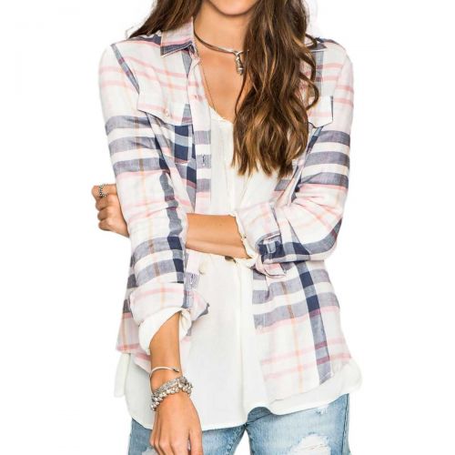 O'Neill Women's Norma '15 Women's Button Up Long-Sleeve Shirts, color: Mystic | Bella Vista | Naked, category/department: women-buttonfronts