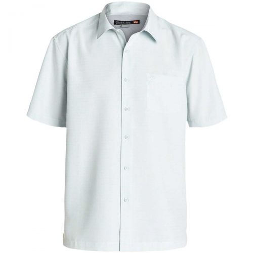 Quiksilver Centinela 4 Men's Button Up Short-Sleeve Shirts, color: Sterling Blue | Blue Fin | Green | Black | Zinc | Sandstone, category/department: men-buttonfronts