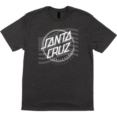 Santa Cruz Flagged Men's Short-Sleeve Shirts, color: Vintage Black | Indigo | Premium Heather, category/department: men-tees-shortsleeve