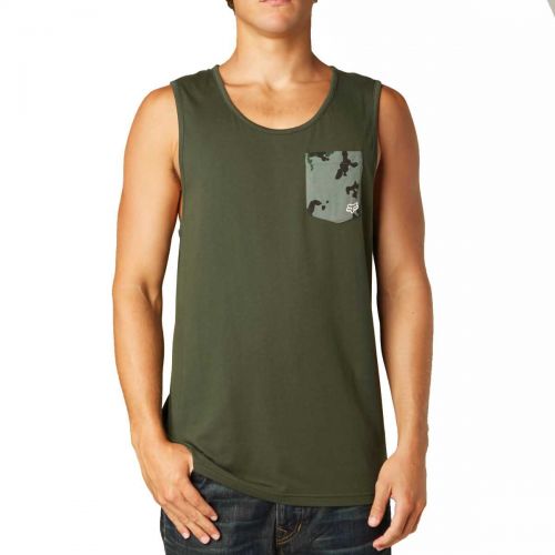 Fox Racing Beev Men's Tank Shirts, color: Army, category/department: men-tanks