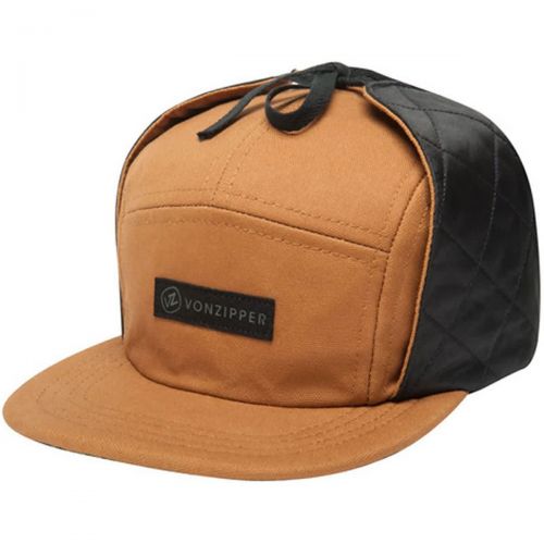Vonzipper High Fives Ear Flap Men's Adjustable Hats, color: Brown Amber | Dark Green, category/department: men-hats