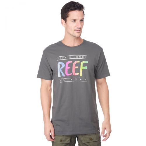 Reef Vibes Day Men's Short-Sleeve Shirts, color: Charcoal, category/department: men-tees-shortsleeve