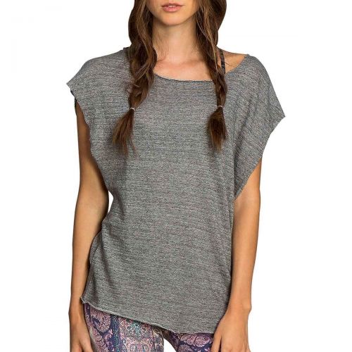 O'Neill Vision Tee Women's Top Shirts, color: Peacock Blue | Heather Grey, category/department: women-shirts