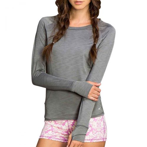 O'Neill Grace L/S Light Layer Women's Long-Sleeve Shirts, color: Heather Grey, category/department: women-tees-longsleeve