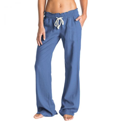 Roxy Oceanside Women's Sweat Pants, color: Chambray | Sea Spray, category/department: women-sweatpants