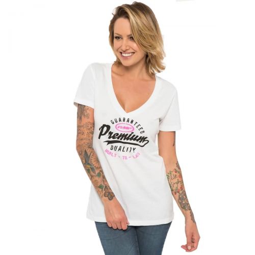 FMF To Die For Women's Short-Sleeve Shirts, color: Heather Grey | White, category/department: women-tees-shortsleeve