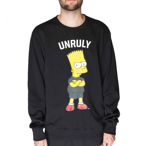 Neff Unruly Crew Men's Sweater Sweatshirts, color: Athletic Heather | Black, category/department: men-sweaters