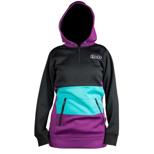 Neff W'S Daily Shred Hoodie Women's Jackets, color: Black / Teal / Purple | Grey / Coral / Black, category/department: women-outerwear