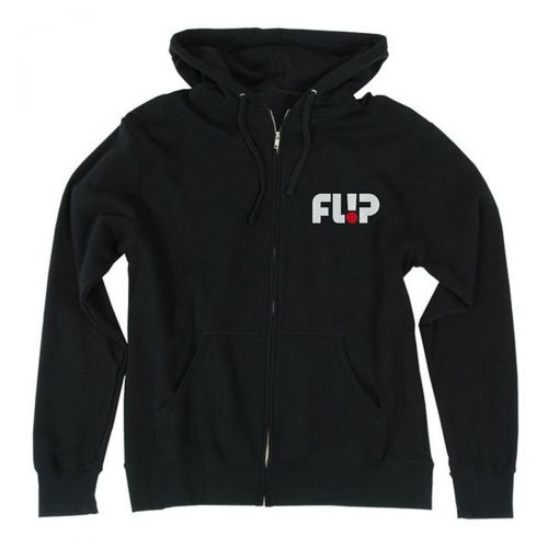 Flip Odyssey Logo Men's Hoody Zip Sweatshirts, color: Black, category/department: men-sweatshirts