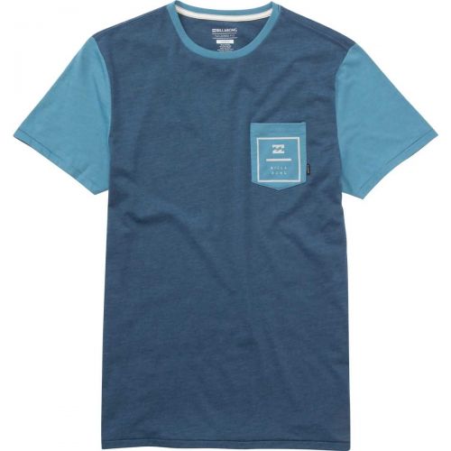 Billabong Zenith Printed Men's Short-Sleeve Shirts, color: Dark Blue Heather | Grey Heather, category/department: men-tees-shortsleeve