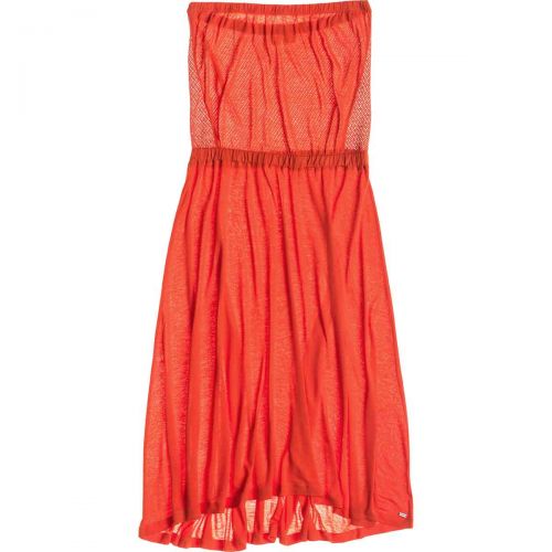 Roxy Pure Luxe Women's Dresses, color: Fiery Orange | Copen Blue, category/department: women-dresses
