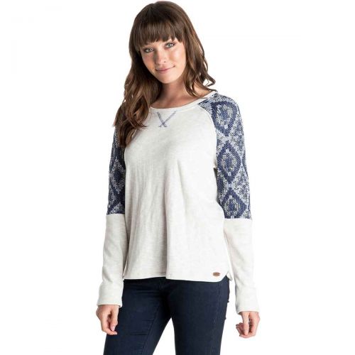 Roxy Stolen Dance Women's Fleece Sweater Sweatshirts, color: Metro Heather | Slate Rose, category/department: women-sweaters