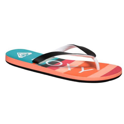 Roxy Tahiti V J Women's Sandal Footwear, color: Ocean | Tangerine | White/Pink/White, category/department: women-sandals