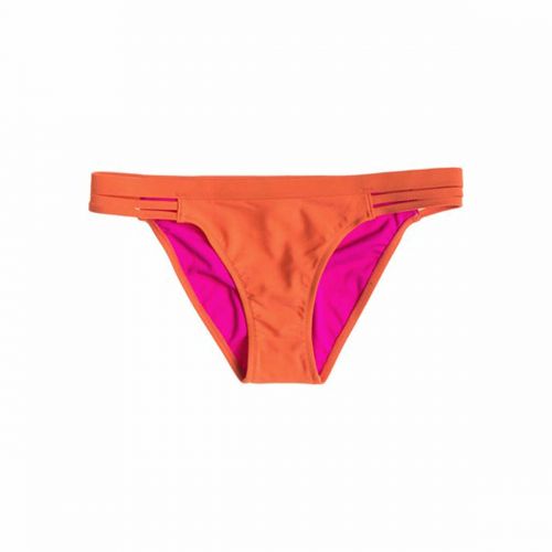 Roxy Hot Shot Women's Bottom Swimwear, color: Orange Dot Dot Dot | Orange | Chambray, category/department: women-swimwear-bottoms