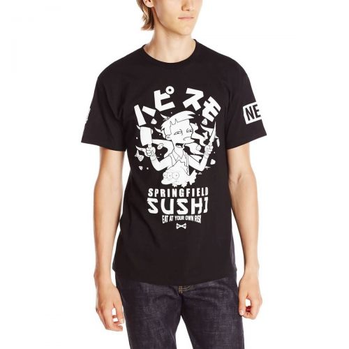Neff Springfield Sushi Men's Short-Sleeve Shirts, color: Black, category/department: men-tees-shortsleeve