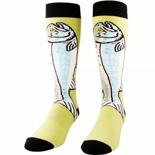 Neff Salmon Adult Socks, color: Black Yellow, category/department: men-socks, women-socks