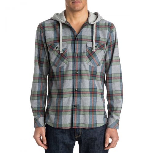 Quiksilver Rockyfist Men's Button Up Long-Sleeve Shirts, color: Federal Blue | Bronze Green | Rosewood, category/department: men-buttonfronts