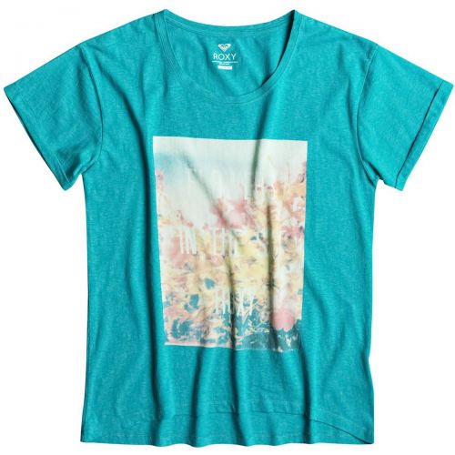 Roxy In The Sky Women's Short-Sleeve Shirts, color: Lake Blue | Sea Spray, category/department: women-tees-shortsleeve