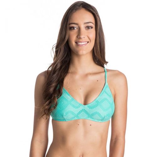 Roxy Lacy Days Racer Back Halter Women's Top Swimwear, color: Waterfall-6 | Anthracite | Paradise Pink-6 | Egret-6, category/department: women-swimwear-tops