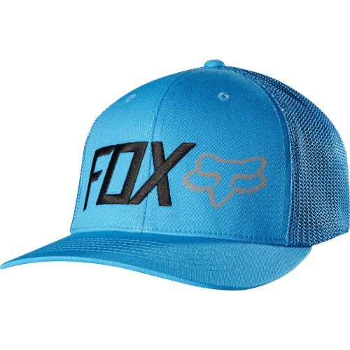 Fox Racing Hard Press Men's Flexfit Hats, color: Black | Electric Blue | Indigo, category/department: men-hats