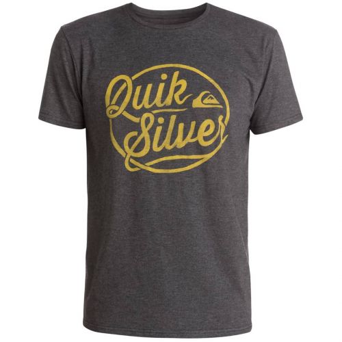 Quiksilver Go Team Go Men's Short-Sleeve Shirts, color: Charcoal Heather | Plum Wine Heather, category/department: men-tees-shortsleeve