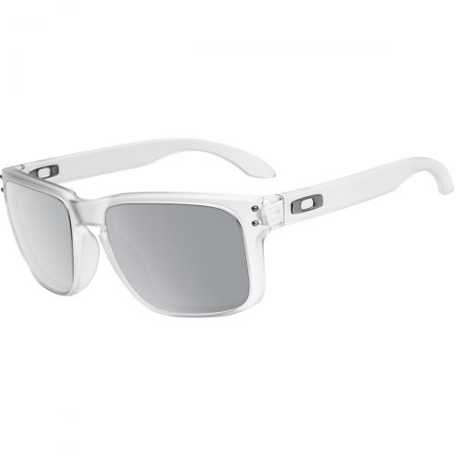 Oakley Holbrook Men's Sunglasses, color: Matte Clear/Chrome Iridium, category/department: men-sunglasses