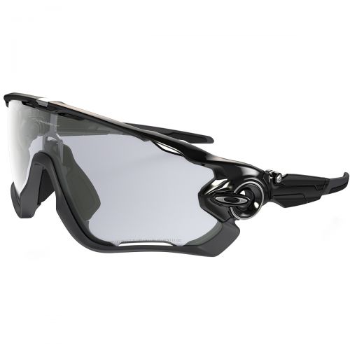 Oakley Photochromic Jawbreaker Men's Sunglasses, color: Polished Black/Clear to Black Photo, category/department: men-sunglasses