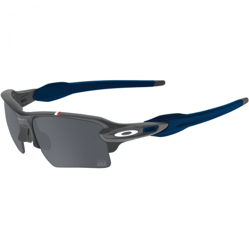 Oakley Team USA Flak 2.0 XL  Men's Sunglasses, color: Matte Dark Grey/Black Iridium, category/department: men-sunglasses