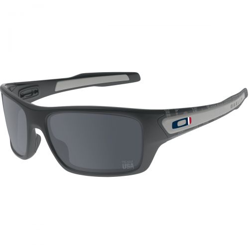 Oakley Team USA Turbine  Men's Sunglasses, color: Matte Dark Grey/Black Iridium, category/department: men-sunglasses