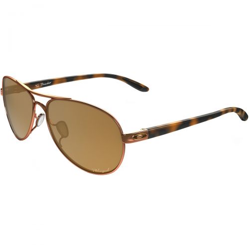 Oakley Tie Breaker Women's Sunglasses, color: Rose Gold/Brown Gradient Polarized, category/department: women-sunglasses