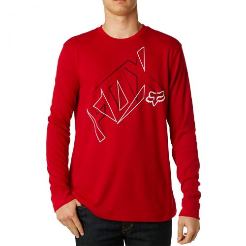 Fox Racing Forfeit Men's Long-Sleeve Shirts, color: Black | Red, category/department: men-tees-longsleeve