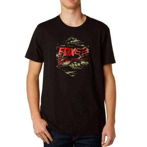 Fox Racing Full Boar Premium Men's Short-Sleeve Shirts, color: Black | Military, category/department: men-tees-shortsleeve