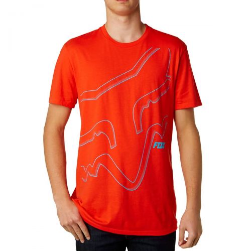 Fox Racing Rem State Premium Men's Short-Sleeve Shirts, color: Black | Blood Orange, category/department: men-tees-shortsleeve