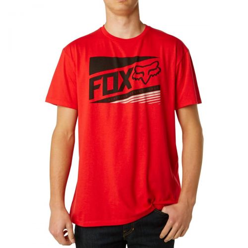 Fox Racing Manifest Men's Short-Sleeve Shirts, color: Red | Heather Grey | Optic White, category/department: men-tees-shortsleeve