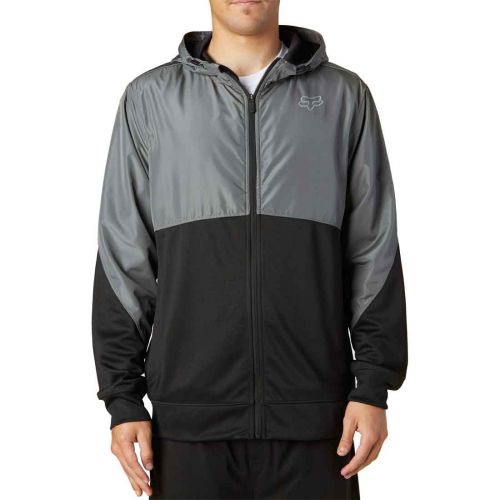 Fox Racing Mens Final Hoody Zip Sweatshirts, color: Black, category/department: men-sweatshirts