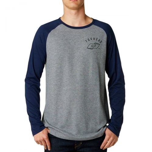 Fox Racing Drafted Knit Men's Long-Sleeve Shirts, color: Black | Heather Graphite, category/department: men-tees-longsleeve