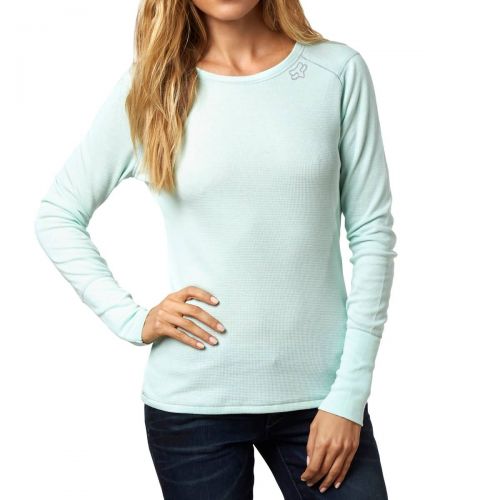 Fox Racing Boundless Crew Women's Long-Sleeve Shirts, color: Bone | Black Vintage | Pomegranate | Blue Atoll | Pale Green | Emerald, category/department: women-tees-longsleeve
