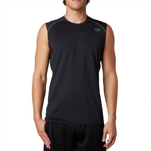 Fox Racing Frequency Base Layer Men's Tank Shirts, color: Black, category/department: men-tanks