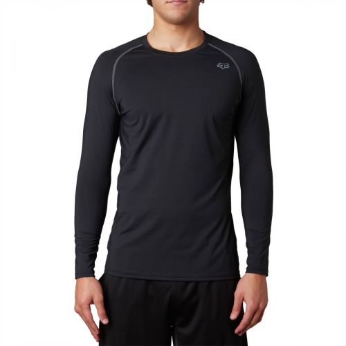 Fox Racing Frequency Base Layer Men's Long-Sleeve Shirts, color: Black, category/department: men-tees-longsleeve