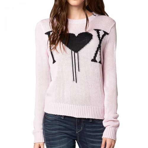 Fox Racing Cold Hearts Women's Sweater Sweatshirts, color: Black | Pale Pink, category/department: women-sweaters